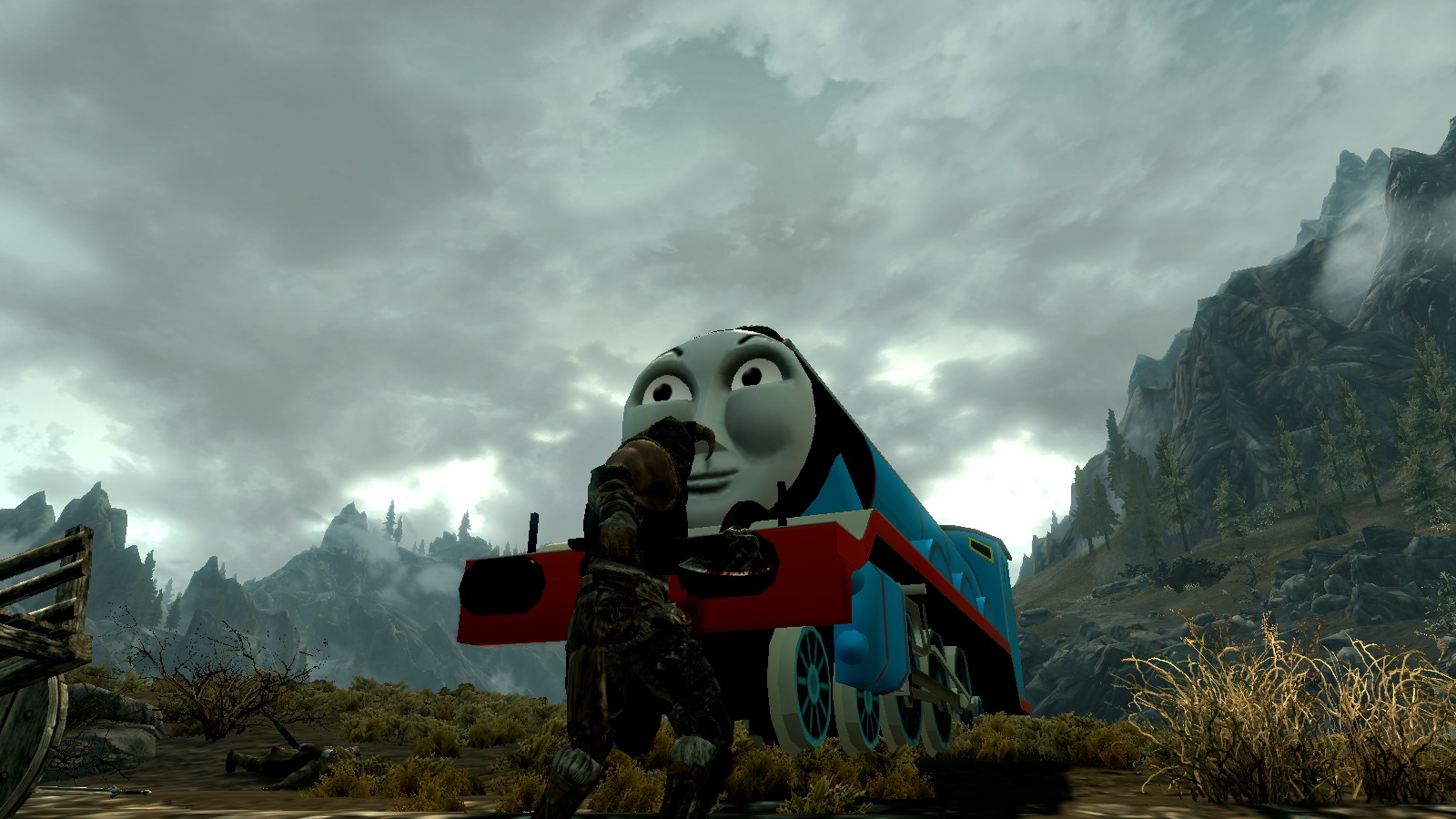 Thomas The Tank Engine Teaches Fear in New Skyrim Mod