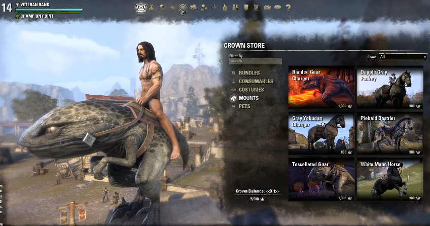 A Preview of ESO’s New Cash Shop